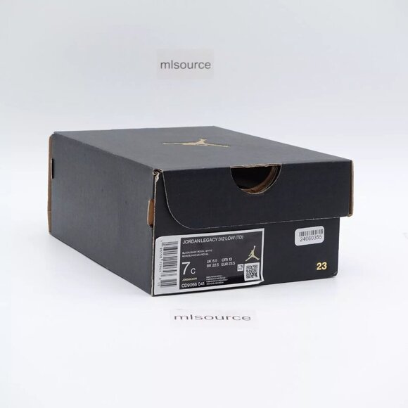 NEW Jordan Legacy 312 Low Off-Court Sneakers CD9056-041 Black - Picture 7 of 9